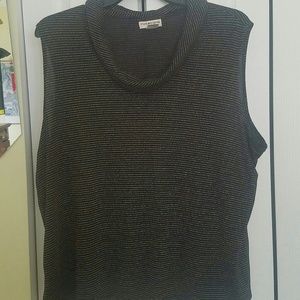 Gorgeous black and silver evening blouse